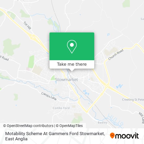 Motability Scheme At Gammers Ford Stowmarket map