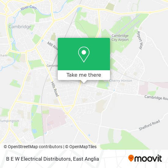 B E W Electrical Distributors map