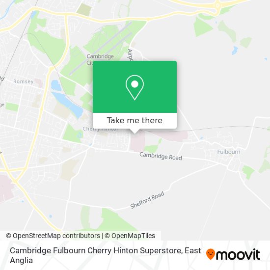 Cambridge Fulbourn Cherry Hinton Superstore map