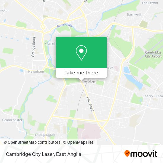 Cambridge City Laser map