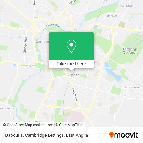 Babouris. Cambridge Lettings map