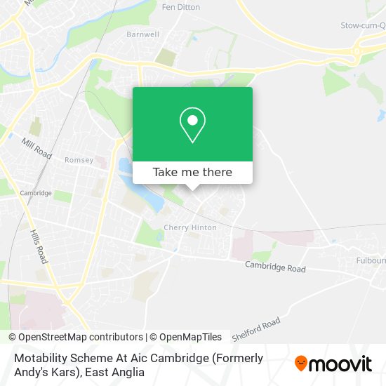 Motability Scheme At Aic Cambridge (Formerly Andy's Kars) map