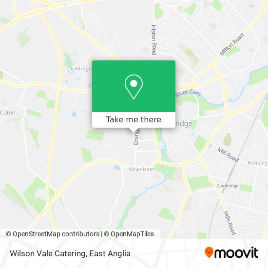 Wilson Vale Catering map