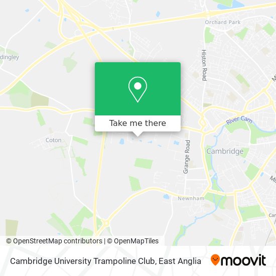 Cambridge University Trampoline Club map