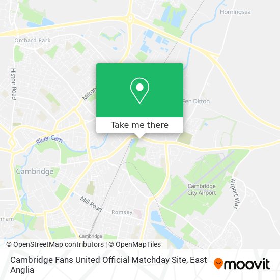 Cambridge Fans United Official Matchday Site map