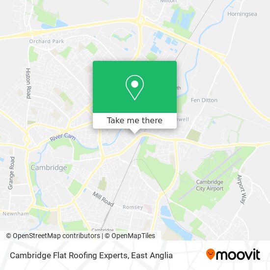 Cambridge Flat Roofing Experts map