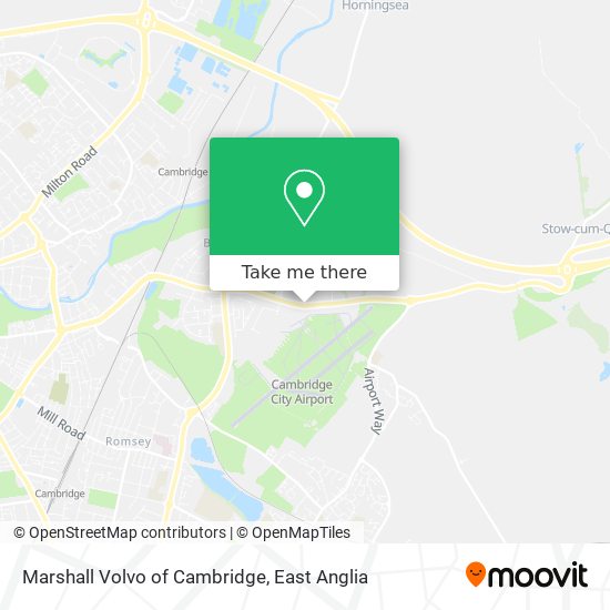 Marshall Volvo of Cambridge map