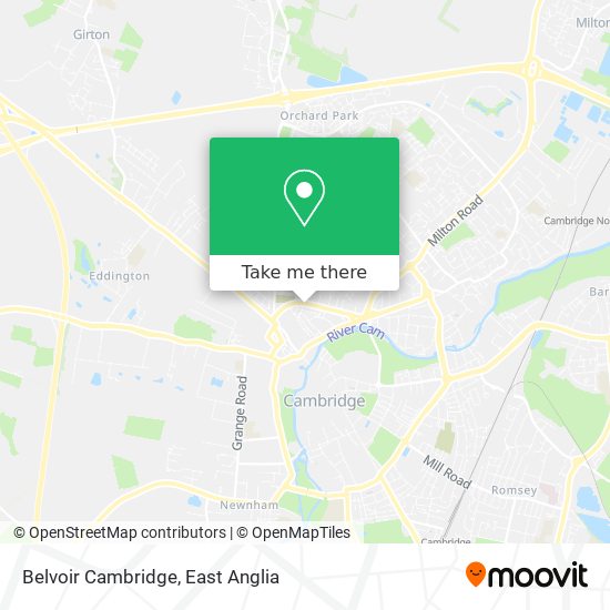Belvoir Cambridge map