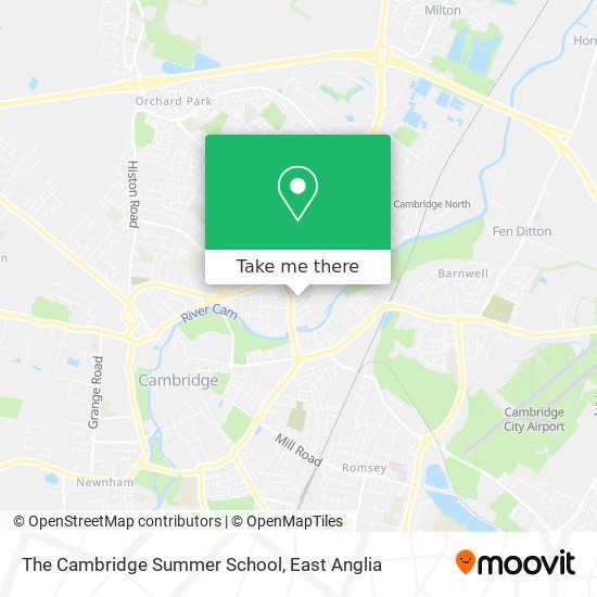 The Cambridge Summer School map