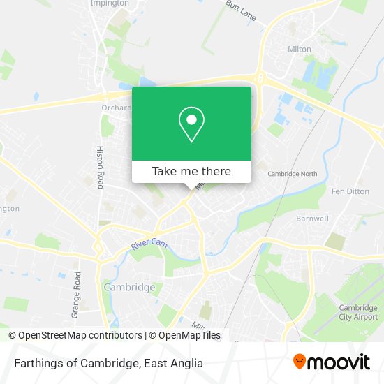 Farthings of Cambridge map