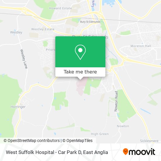 West Suffolk Hospital - Car Park D map