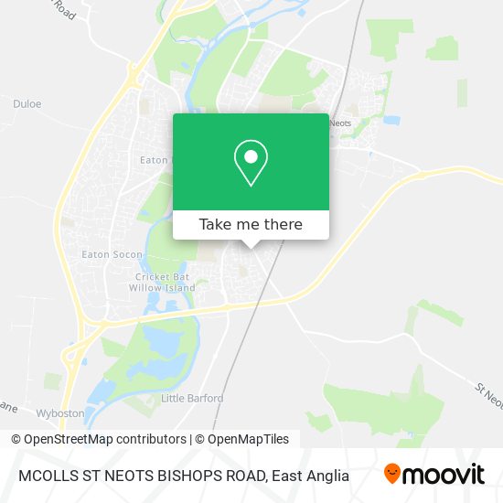 MCOLLS ST NEOTS BISHOPS ROAD map