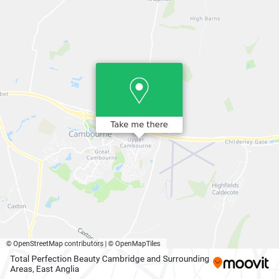 Total Perfection Beauty Cambridge and Surrounding Areas map