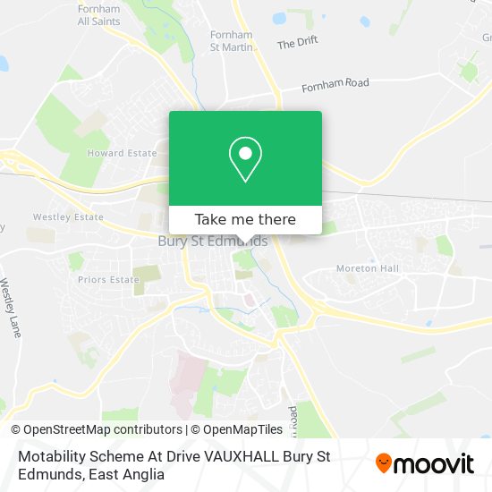 Motability Scheme At Drive VAUXHALL Bury St Edmunds map