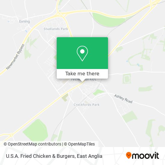 U.S.A. Fried Chicken & Burgers map