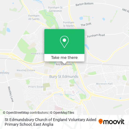 St Edmundsbury Church of England Voluntary Aided Primary School map