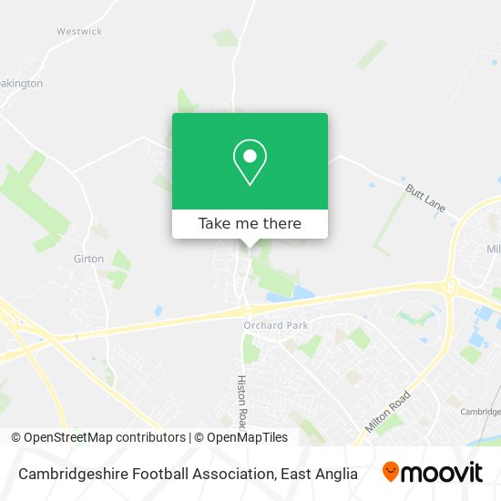 Cambridgeshire Football Association map