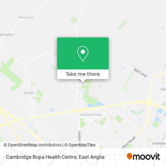 Cambridge Bupa Health Centre map