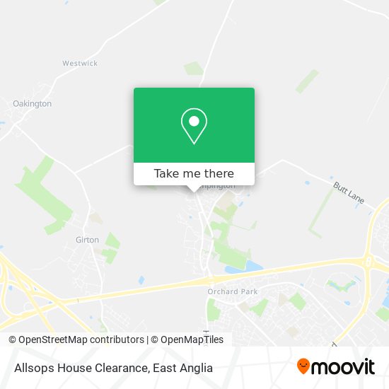 Allsops House Clearance map