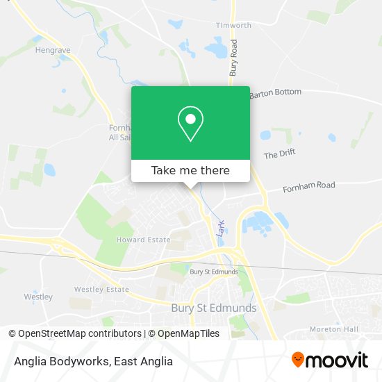 Anglia Bodyworks map