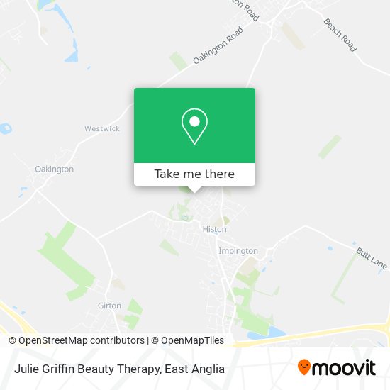 Julie Griffin Beauty Therapy map