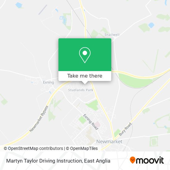 Martyn Taylor Driving Instruction map