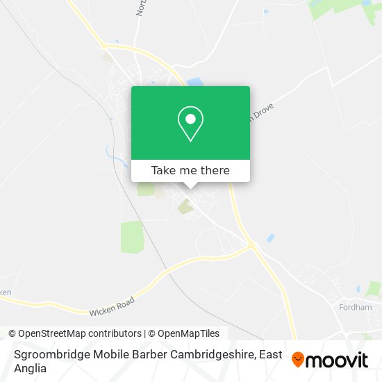 Sgroombridge Mobile Barber Cambridgeshire map