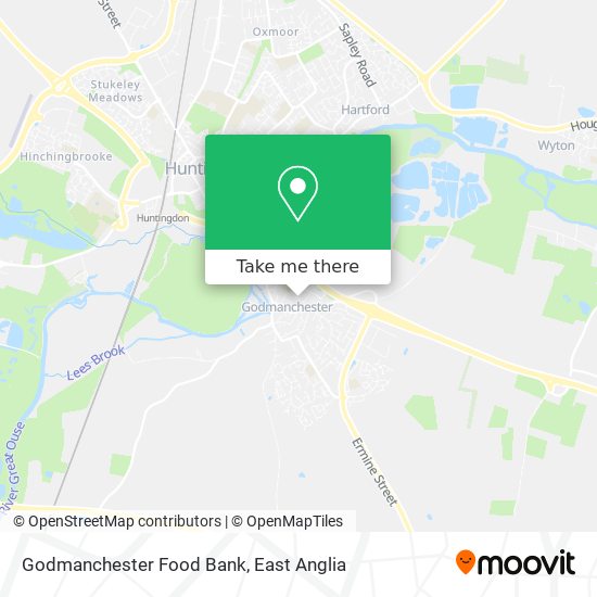 Godmanchester Food Bank map