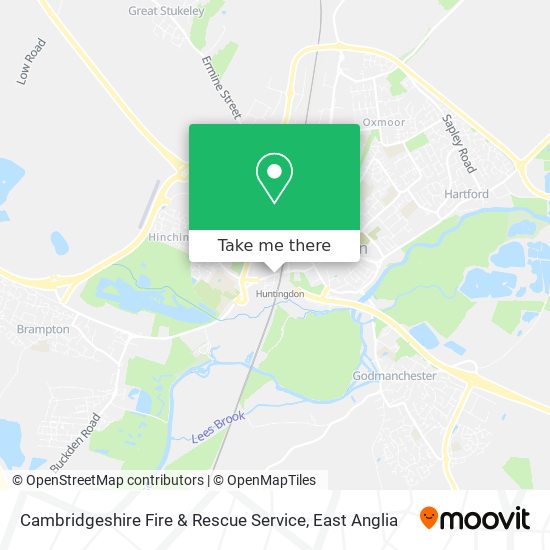 Cambridgeshire Fire & Rescue Service map