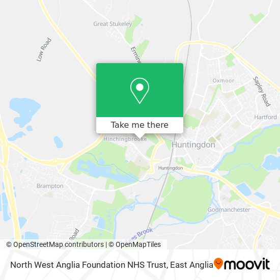 North West Anglia Foundation NHS Trust map