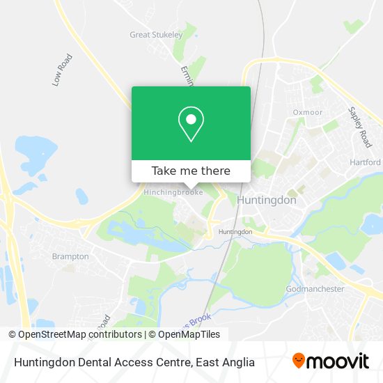 Huntingdon Dental Access Centre map