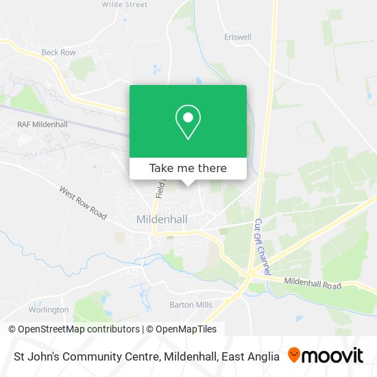 St John's Community Centre, Mildenhall map