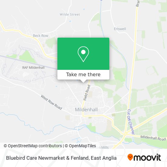 Bluebird Care Newmarket & Fenland map