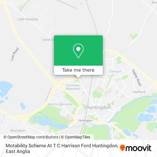 Motability Scheme At T C Harrison Ford Huntingdon map