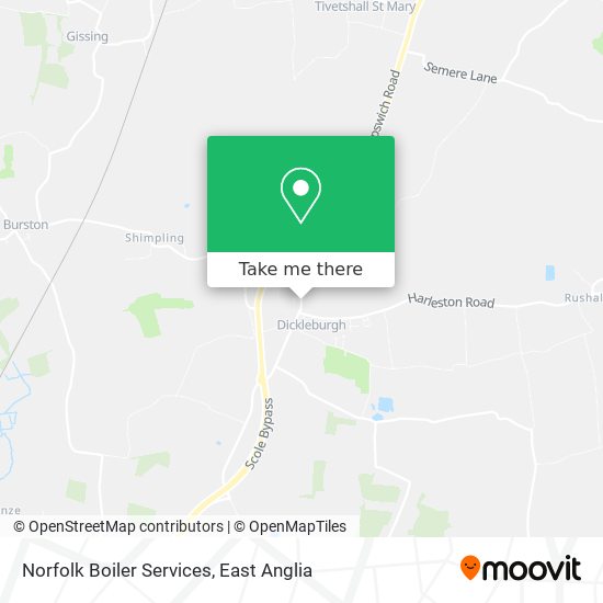 Norfolk Boiler Services map