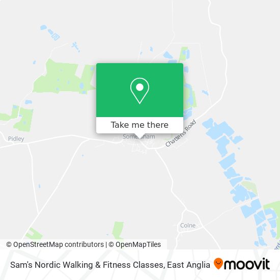 Sam's Nordic Walking & Fitness Classes map