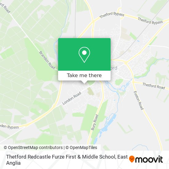 Thetford Redcastle Furze First & Middle School map