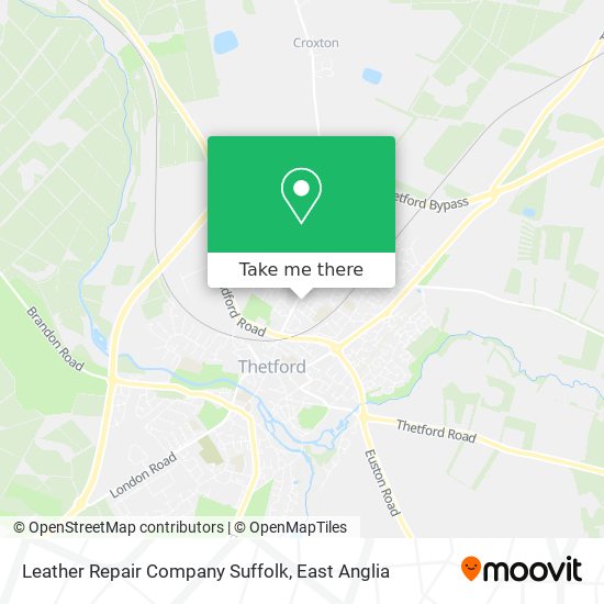 Leather Repair Company Suffolk map