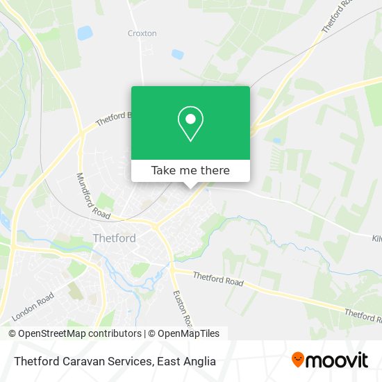 Thetford Caravan Services map