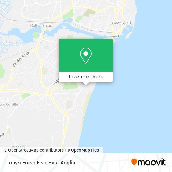 Tony's Fresh Fish map