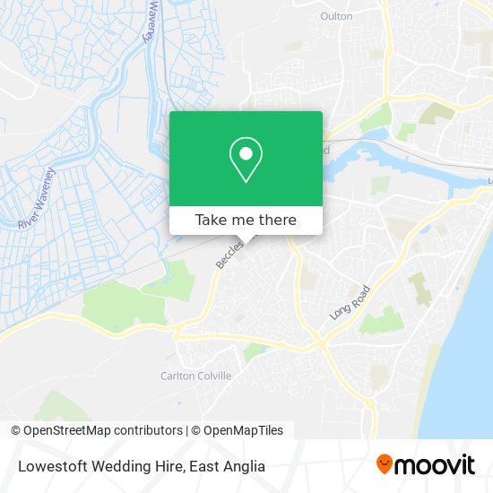 Lowestoft Wedding Hire map