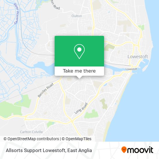 Allsorts Support Lowestoft map