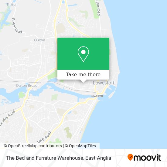 The Bed and Furniture Warehouse map