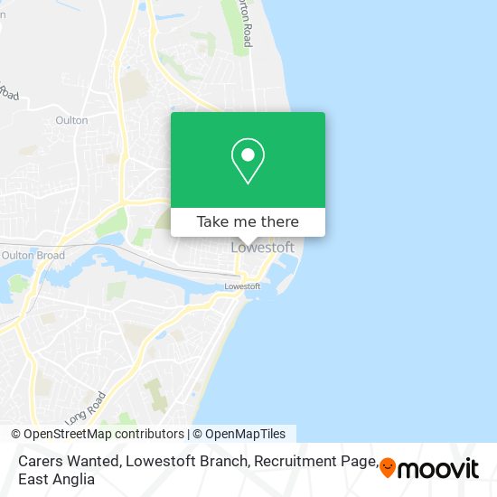Carers Wanted, Lowestoft Branch, Recruitment Page map