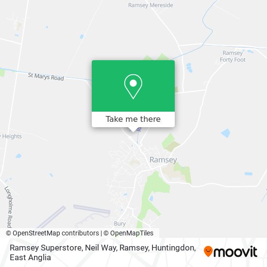 Ramsey Superstore, Neil Way, Ramsey, Huntingdon map