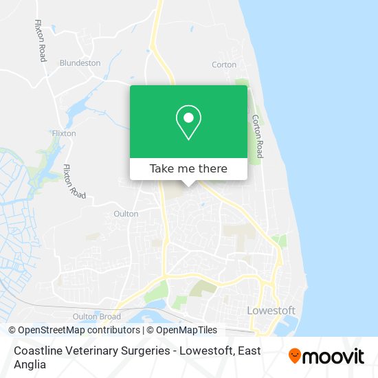 Coastline Veterinary Surgeries - Lowestoft map