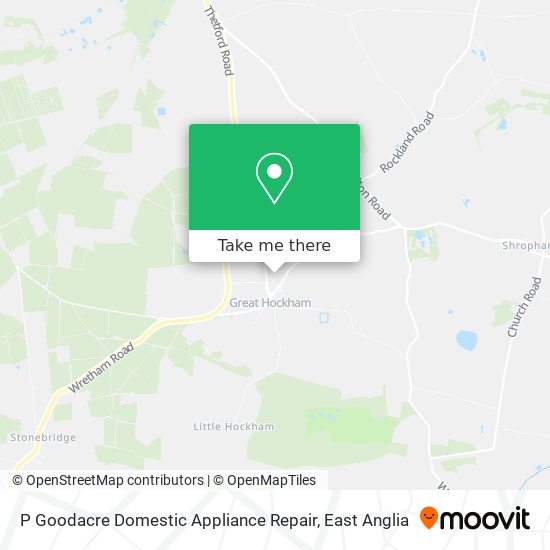 P Goodacre Domestic Appliance Repair map