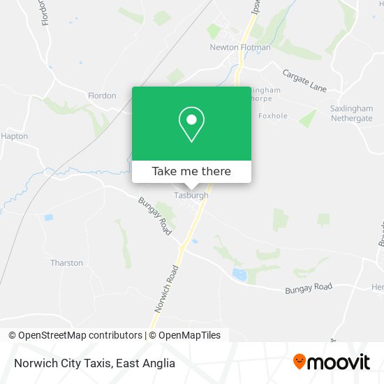 Norwich City Taxis map