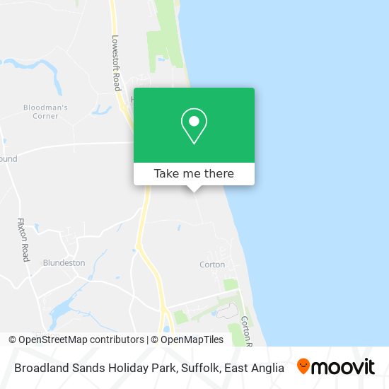 Broadland Sands Holiday Park, Suffolk map