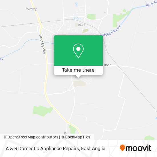 A & R Domestic Appliance Repairs map